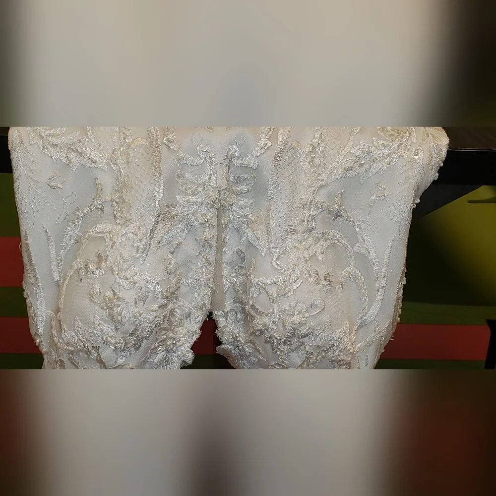 Nina Canacci Ivory Embroidered Wedding Dress - Picture 13 of 15